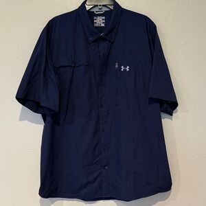 Under Armour Men's Dark Blue Casual Shirt